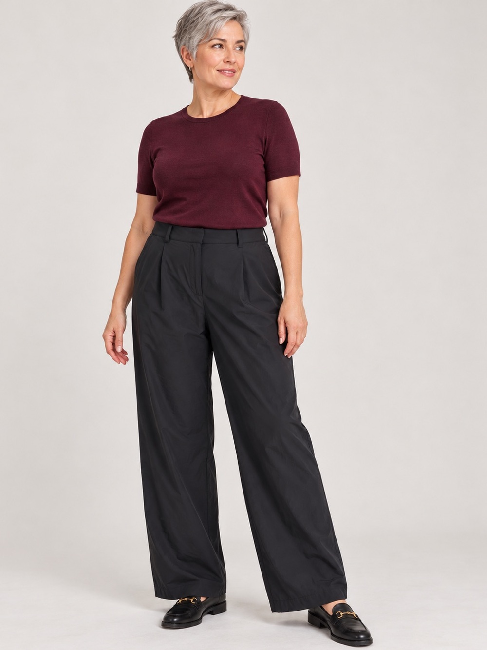 Kit + Ace Black Stretch Wide Leg Pants XL NWOT
